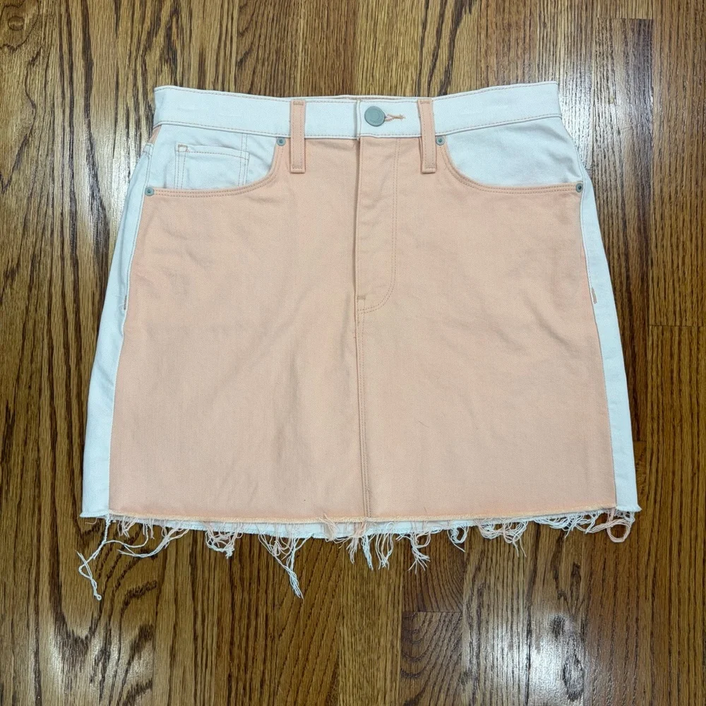 Hudson Jeans Peachy Colorblock Denim Skirt (29) - Picture 2 of 9